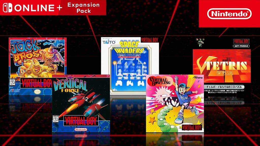Nintendo Adds Five More Virtual Boy Classics to Switch Online