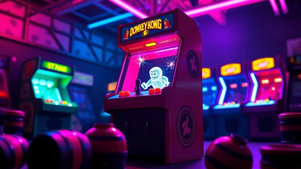 Lego’s New Donkey Kong Arcade Set Is A Tiny Retro Cabinet You Can Actually Play