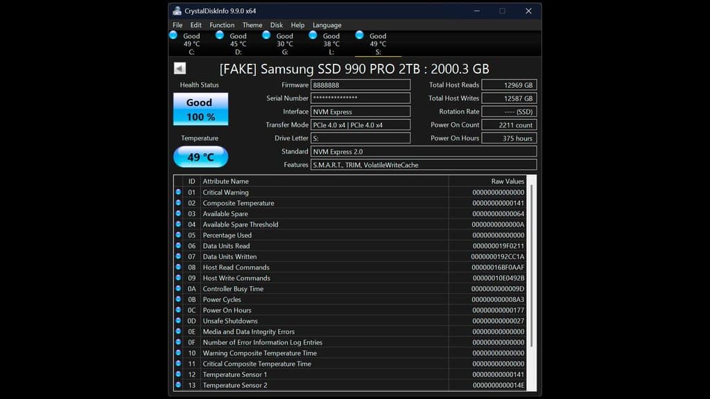 CrystalDiskInfo Can Now Flag Fake Samsung SSDs
