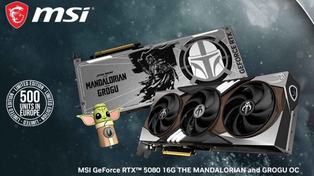 MSI 限量 RTX 5080 Mandalorian GPU,是 Star Wars 收藏家級炫耀神器
