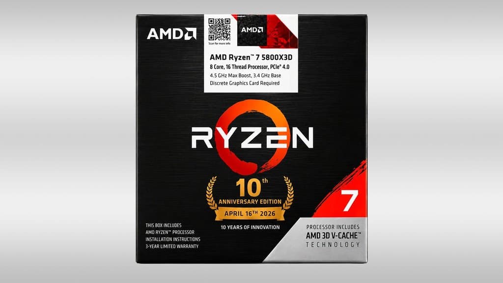 Ryzen 7 5800X3D 10th Anniversary Edition Spotted — AM4 Budget Builds Might Get One Last Big Upgrade